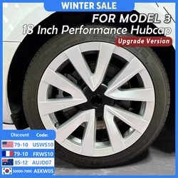 4PCS HubCap 18 Inch Performance Wheel Caps Automobile Replacemen Hub cap Full Rim Cover Accessories for Tesla Model 3 2018-2023