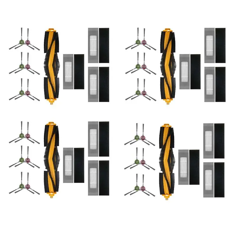 Набор ABWM-4Set, подходящий для ECOVACS Deebot Ozmo T8 T9 T8 Aivi, аксессуары для пылесоса, роликовая щетка, фильтр, боковая щетка