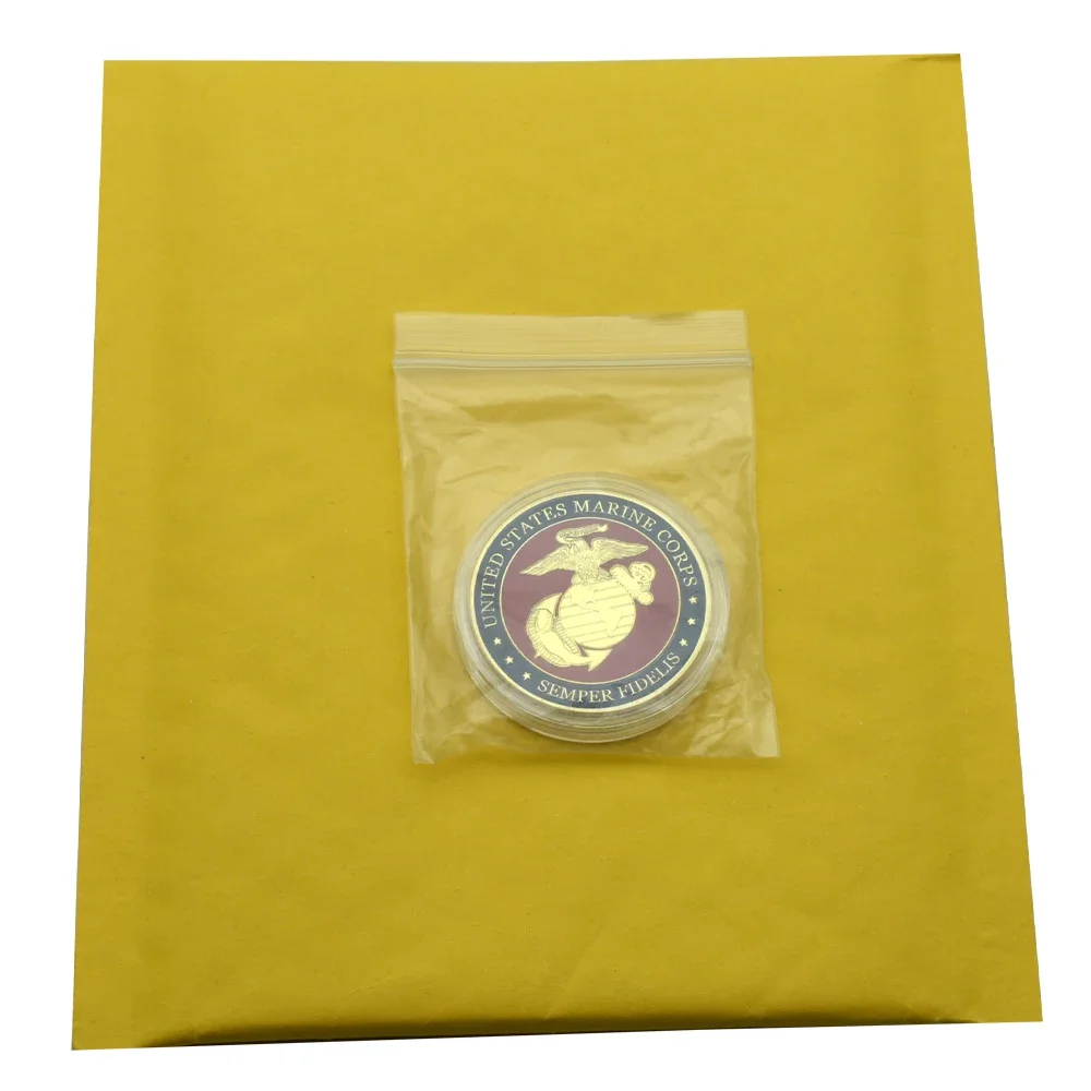 Gold Plated US Marine Corps Commemorative Coin Semper Fidelis Collectibles Art Souvenir Military Challenge Coin #6
