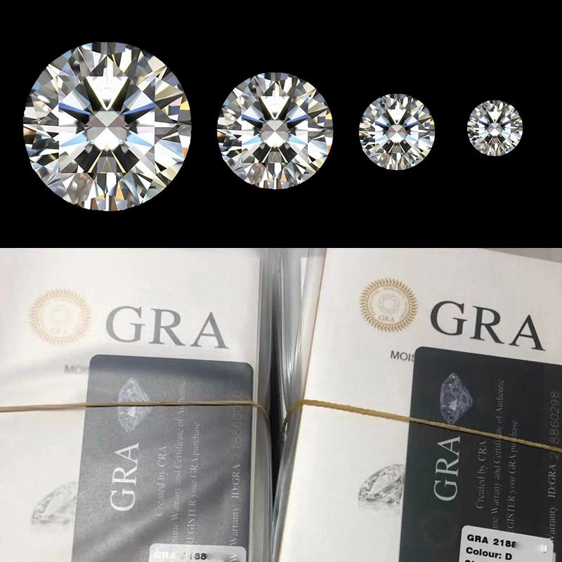 Premium Wholesale White Moissanite Loose Stone For Jewelry Making Material With Report DIY Stone