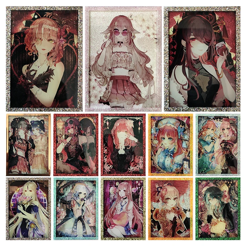 Anime Goddess Story Rare Collectible Cards Ahri Harley Quinn Kafka Kitagawa Marin Nami Yor Forger Toys for boys Birthday Gift