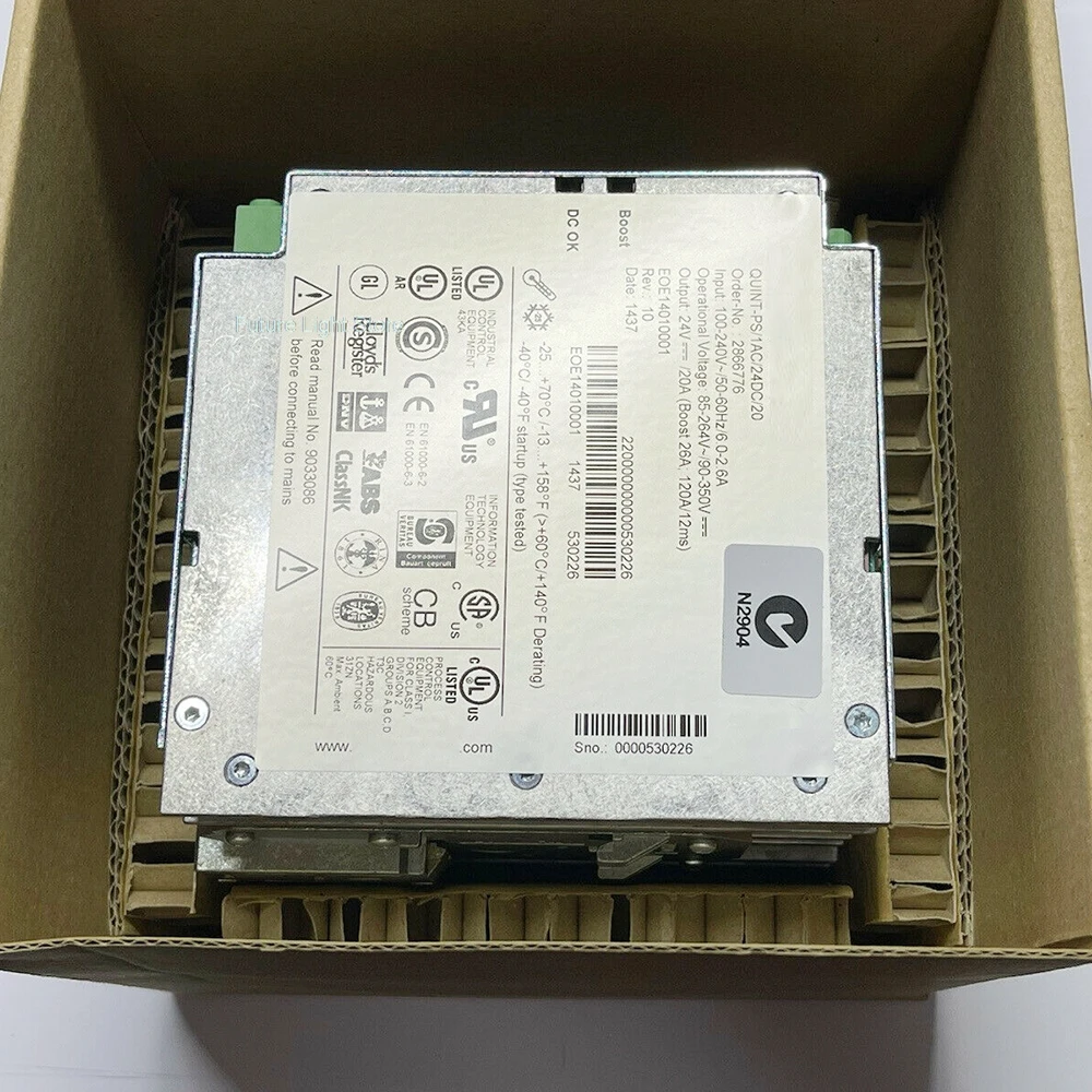 

Rail Switching Power Supply QUINT-PS/1AC/24DC/20 2866776 24 V DC / 20 A