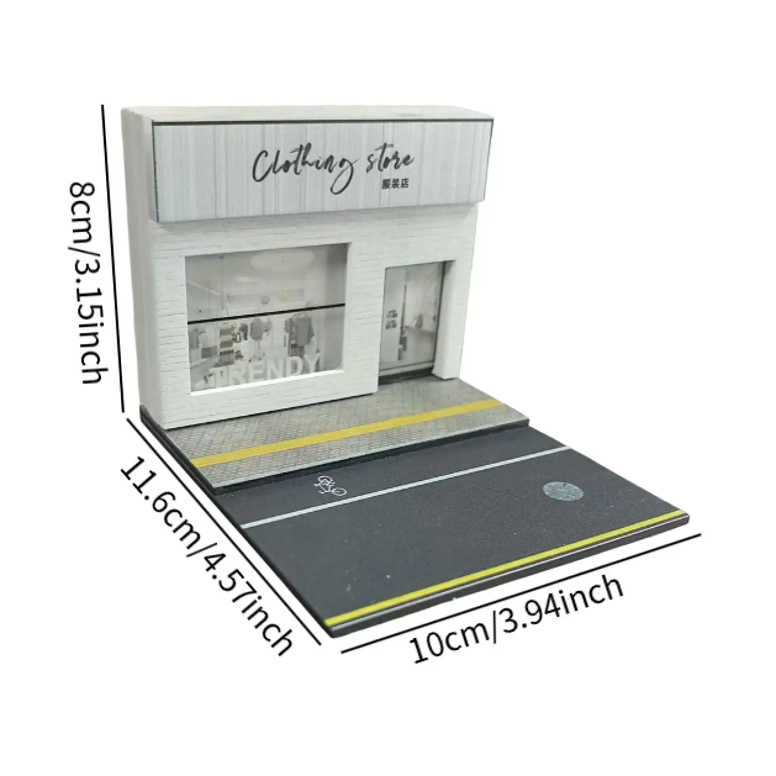 1/64 Scenery Diorama Parking Lot Diorama Garage Decoration Storage Display Case Diorama Scenery Display Miniature Street Scenery