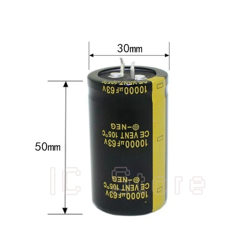 5PCS 63V 10000uf Capacitor Low ESR High Frequency 30x50mm 63v10000uf Aluminum Electrolytic Capacitor Audio Power Amplifier 30*50