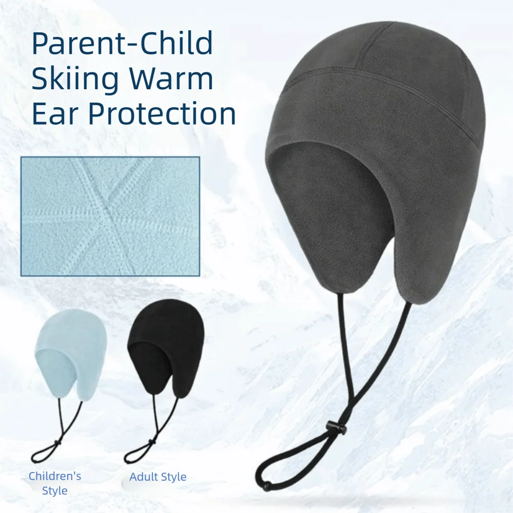 

Bonnet Style Winter Fleece Caps Earflap Protection Cycling Headwear Warm Bicycle Headwear Warm Ear Protection Hat Ski Sports