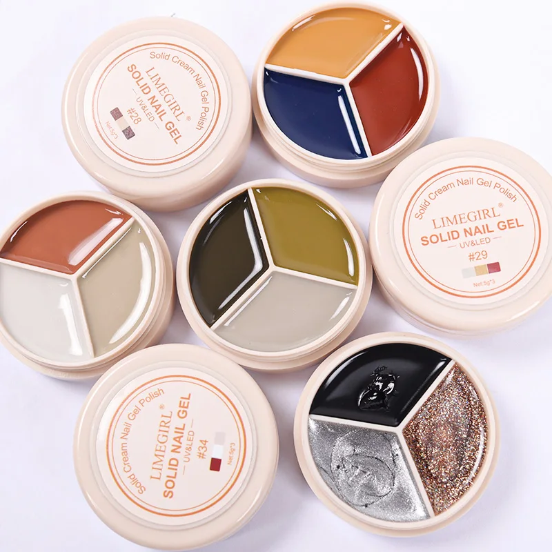 LIMEGIRL Solid Gel Nail Art Polish Nail Art DIY Design Crème Neon Pastel Gel Nagellak voor Nagels Art Beginner DIY Thuis/salon