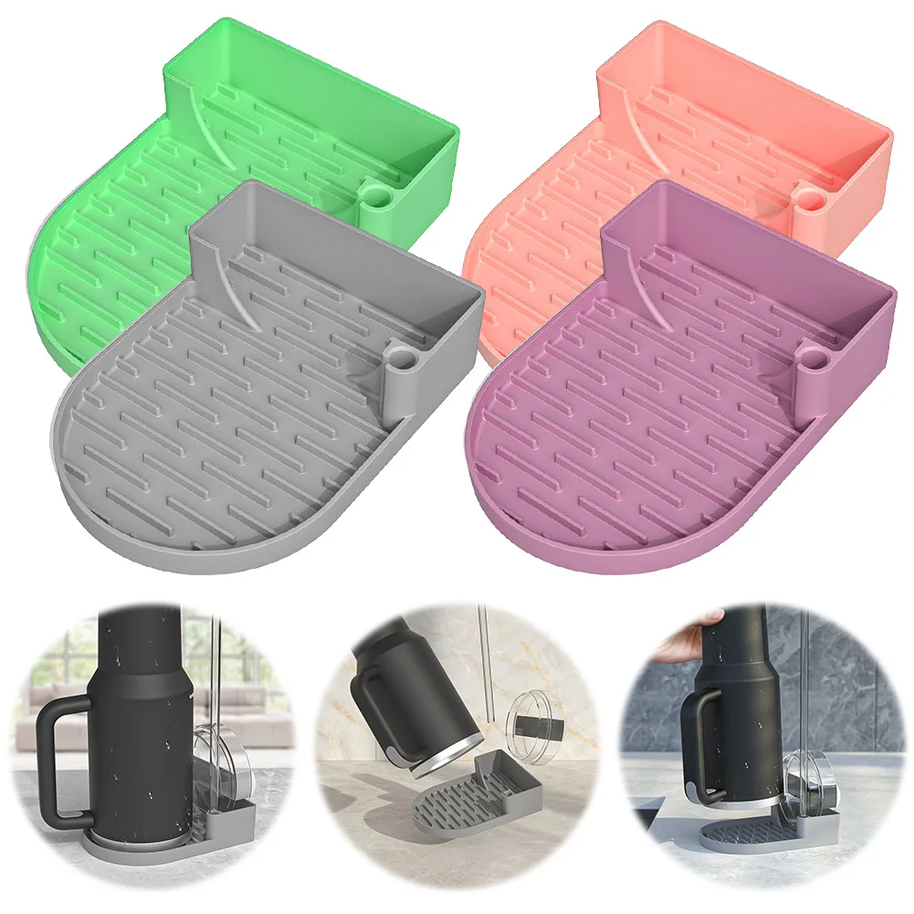 

Силиконовая сушильная станция для стаканов, нескользящая стойка для фильтров для воды для бутылок, спортивная подставка для сушки бутылок для соломы с крышкой чашки Стэнли