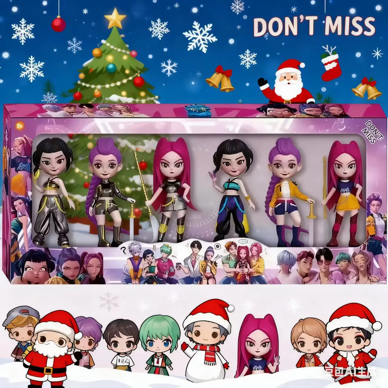 2026NEW นักล่าปีศาจ รูมิ โซอี้ มิระ อนิเมะ โพลีไวนิลคลอไรด์ ของสะสมตัวละคร ของตกแต่งโต๊ะทำงาน ของขวัญปีใหม่สำหรับเด็ก