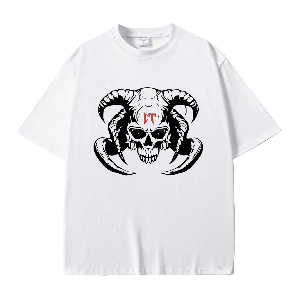 

Singer Natanael Cano Corridos Tumbados CT Graphic T-shirt Vintage Horror Skull Print T Shirts Men Women Hip Hop Oversized Tshirt