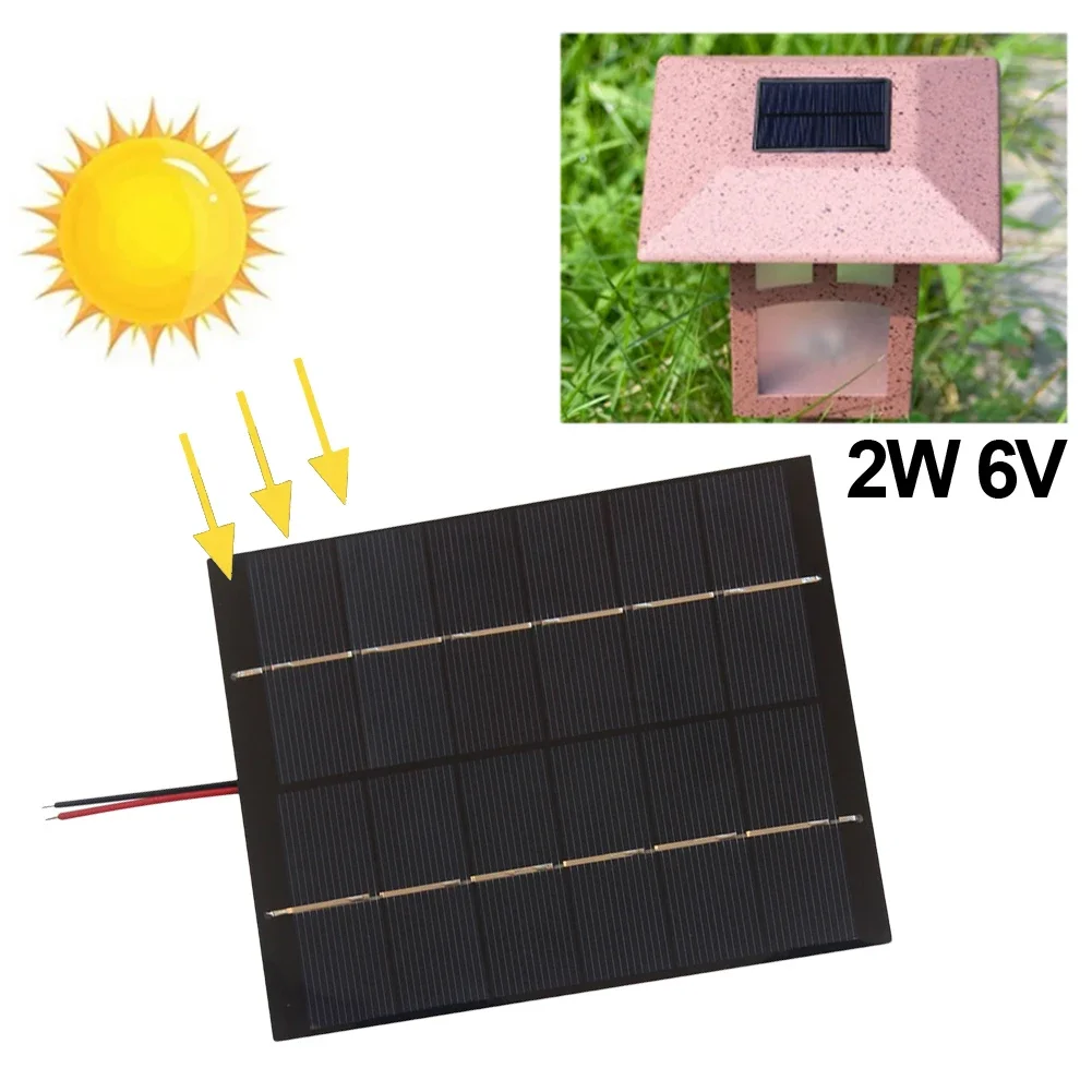 

6V 2W Polycrystalline Solar Panel Board for Outdoor Power Solutions with Cable for DIY Solar Projects and Battery Charging