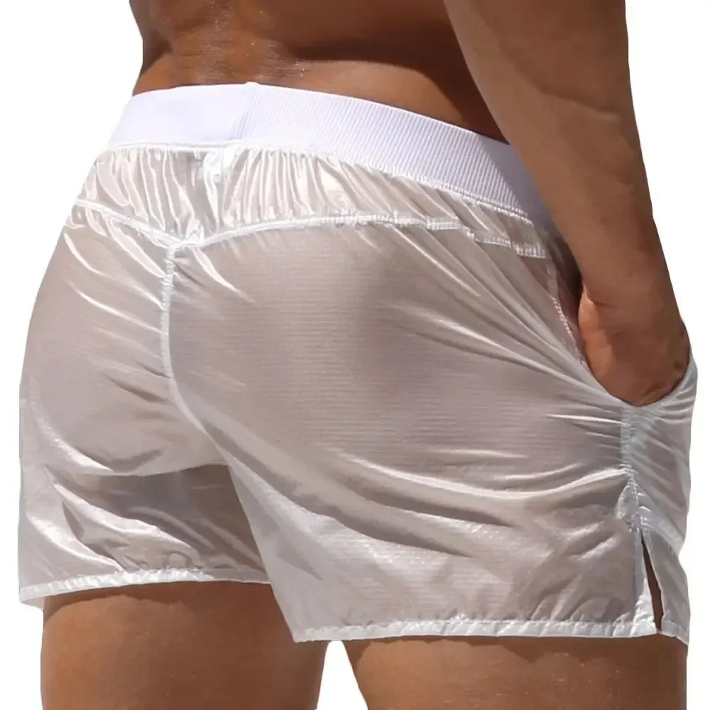 Neue Transparente Bodybuilding-Shorts für Herren, Sommerliche Sexy Fitness-Shorts, Atmungsaktive Schnelltrocknende Sportbekleidung, Herren-Jogger-Strandshorts – Detail 10