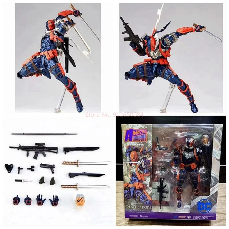 Deathstroke 山口スタイルアニメフィギュア 17 センチメートル関節可動アクションフィギュアコレクションモデルデスクトップ装飾ギフトおもちゃカスタムギフト