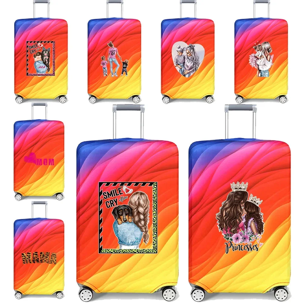Luggage Covers 18-32inch Protector Travel Luggage Suitcase Protective Cover Stretch Dust Covers Print Mom Pattern Series