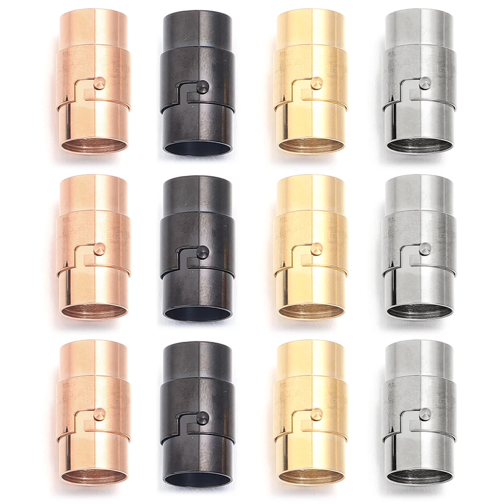 1 個の強力な磁気クラスプとロック機構付きレザーコードエンドキャップコネクタ DIY ブレスレットネックレスジュエリー作成用