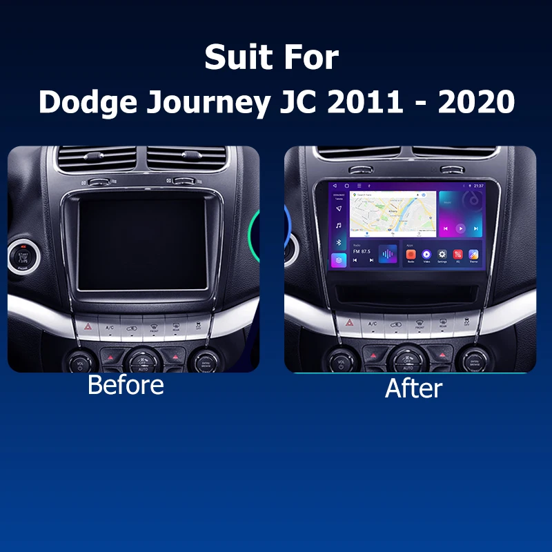 10.1'' Android 12.0 Car Radio for Dodge Journey JC 2011 2020 GPS Navigation Multimedia Player Carplay Stereo Head Unit
