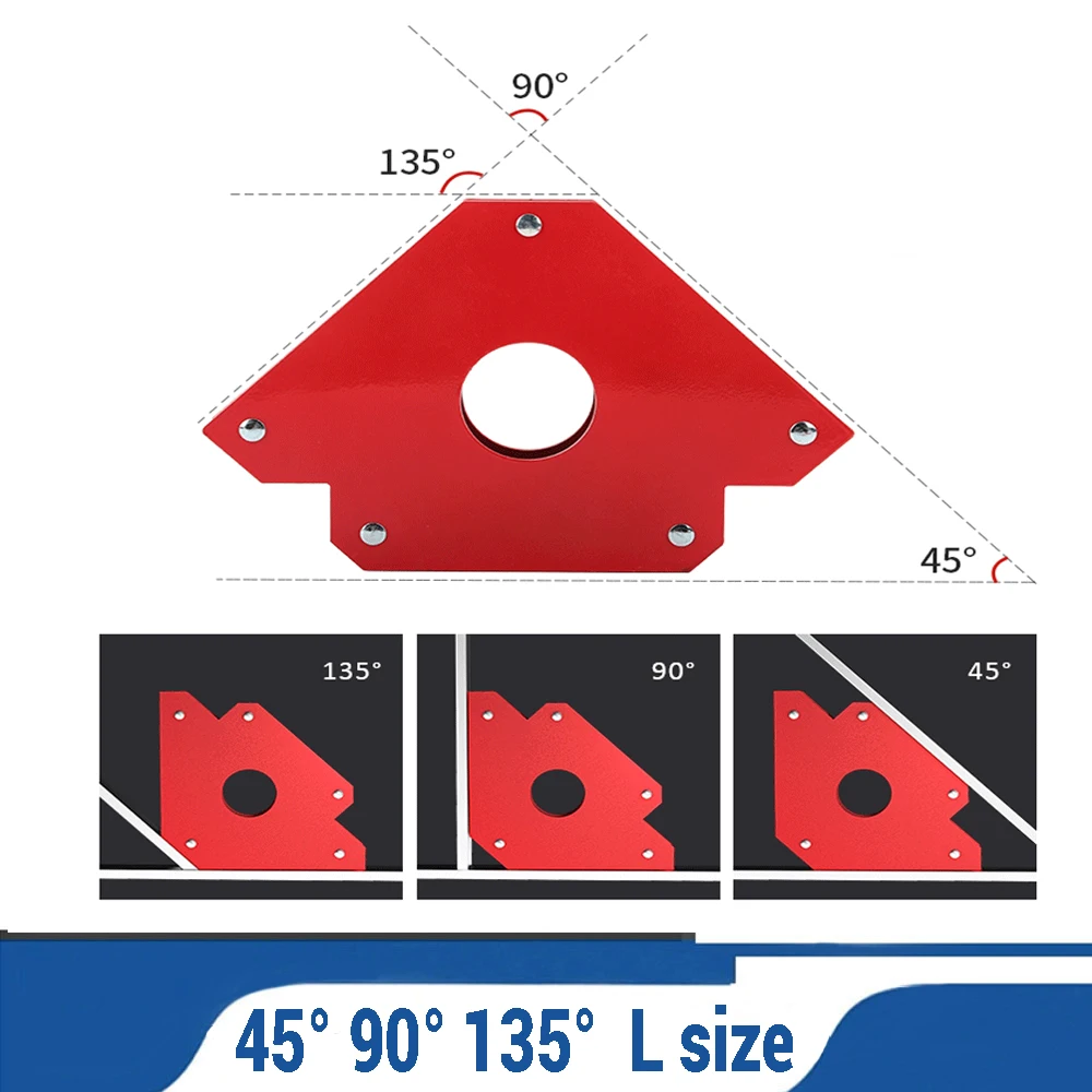 L size 75 Lbs 35kg Welding Fixer 45° 90° 135° Multi-angle Welding Strong Magnetic Positioner Aid Holder Welding Equipment