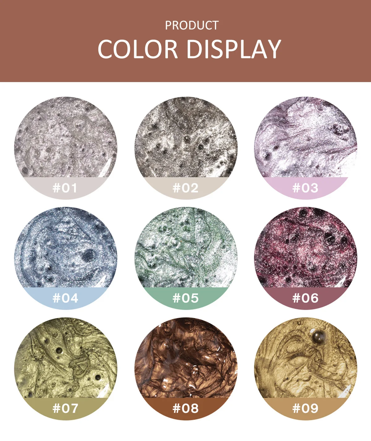 9 Colors 3D Gel Modeling Metal Carved Nail Polish DIY UV LED Gel Varnish Sculpture Gel Lacquer Sculpture For Nail Art Design