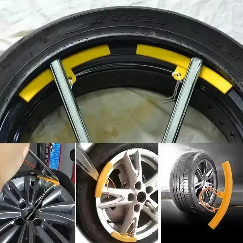 Car Motorcycle Wheel Guard Rim Protectors Red Bicycle Car Wheel Rim Protector Tyre Changer Guard Tire Change Protection Tool