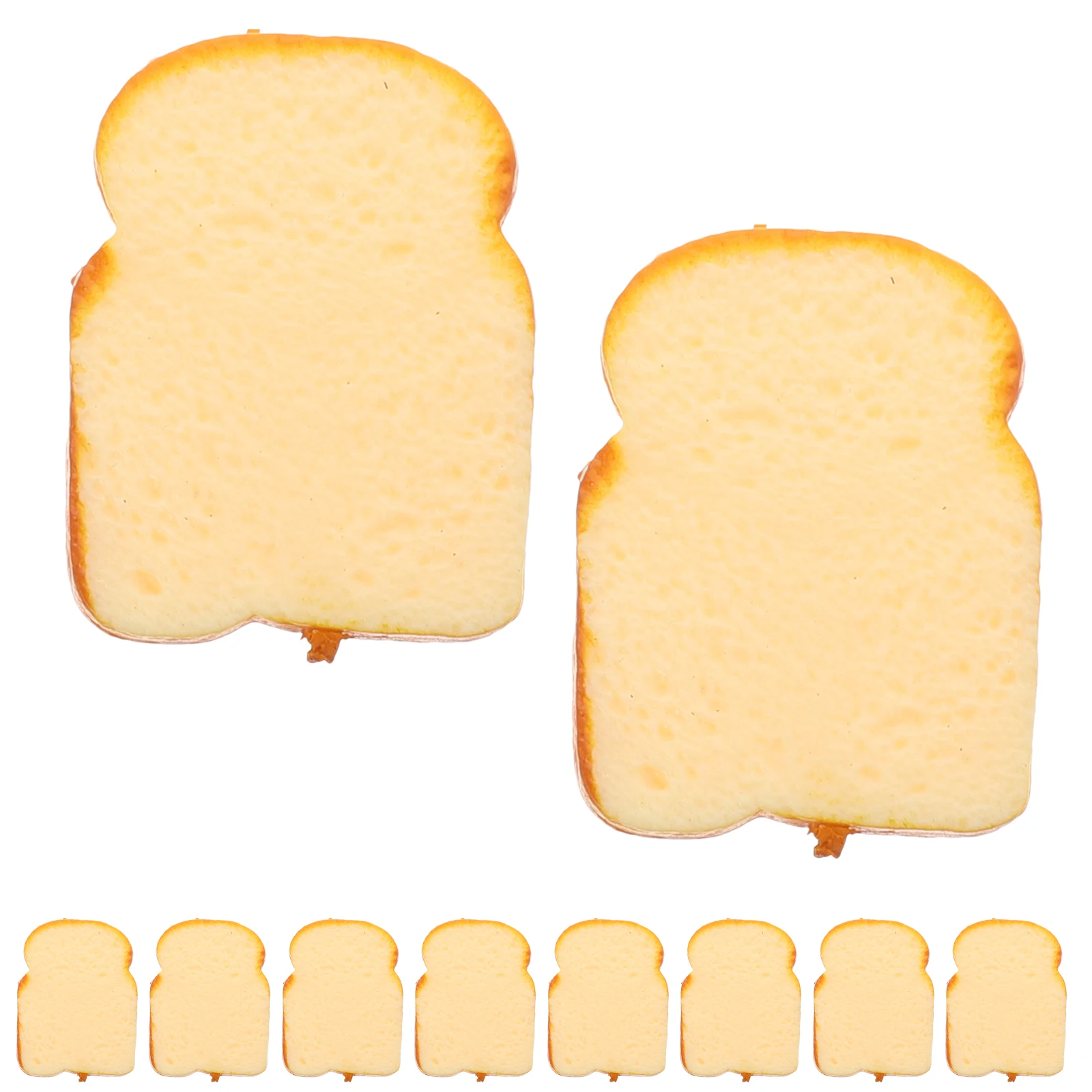 

10Pcs Realistic Faux Toast Slice Artificial Bread Simulation Display Kitchen Party Decorations Bakery Props Fake Food Realistic