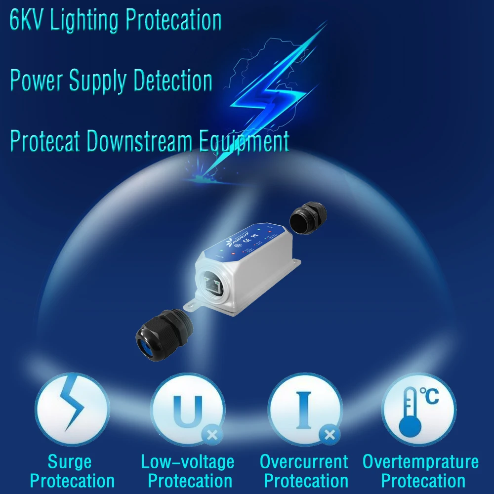 Estensore POE esterno da 2,5 Gigabit 120W, staffa POE impermeabile IP67, 100M/1000M/2500M/10G opzionale, custodia in metallo