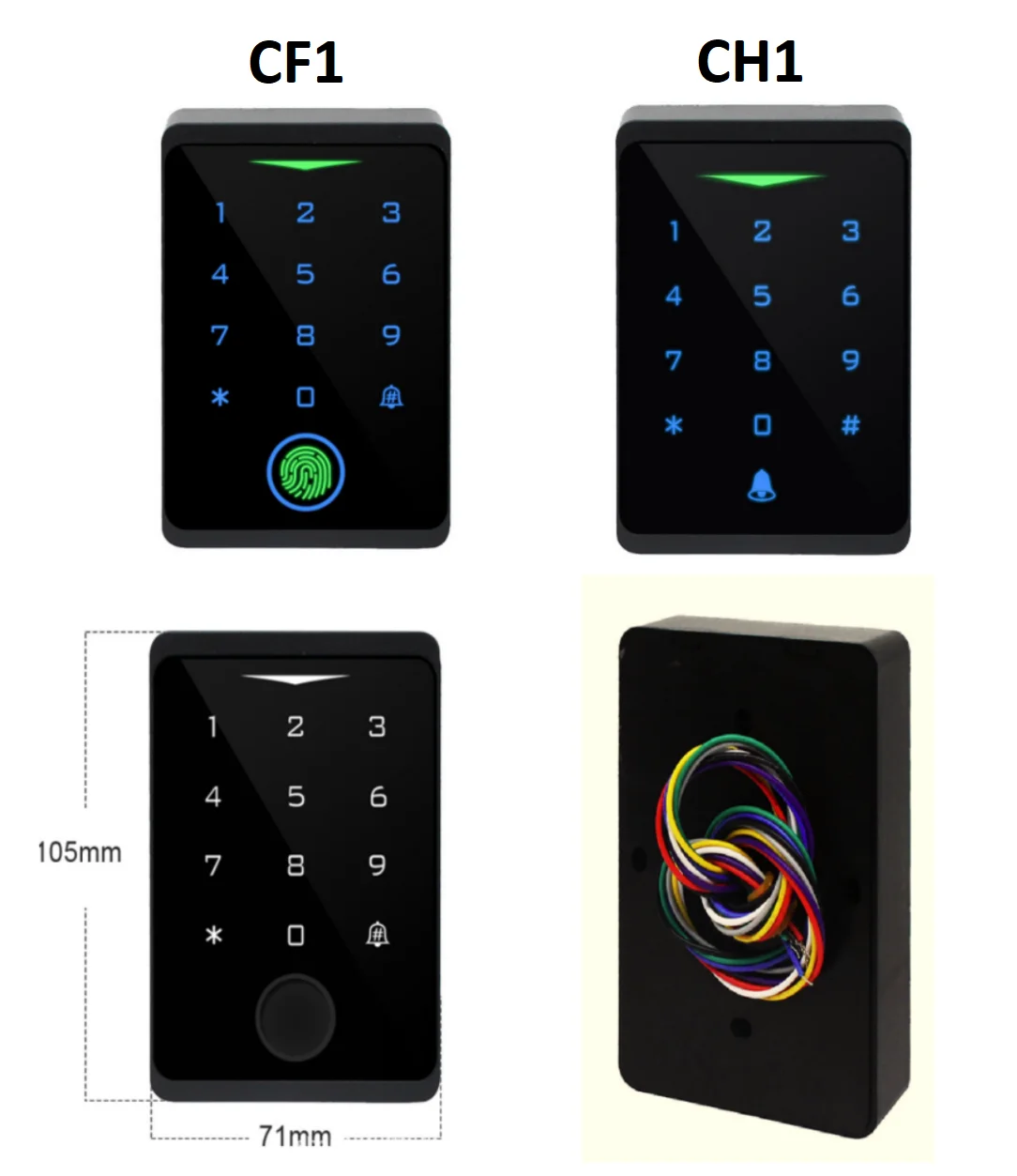 Tuya wifi 2.4G Standalone access control 125KHZ ID waterproof IP66 Wiegand 26 bits output fingerprint unlock support 1000 users