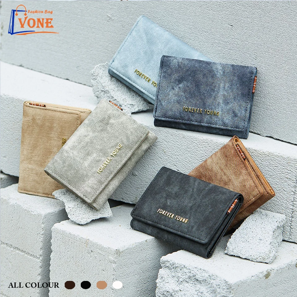 Niche Designer Wallet Women's Short Korean Version Niche Premium Feeling Coin Purse Women's Tri-fold pu Card Bag