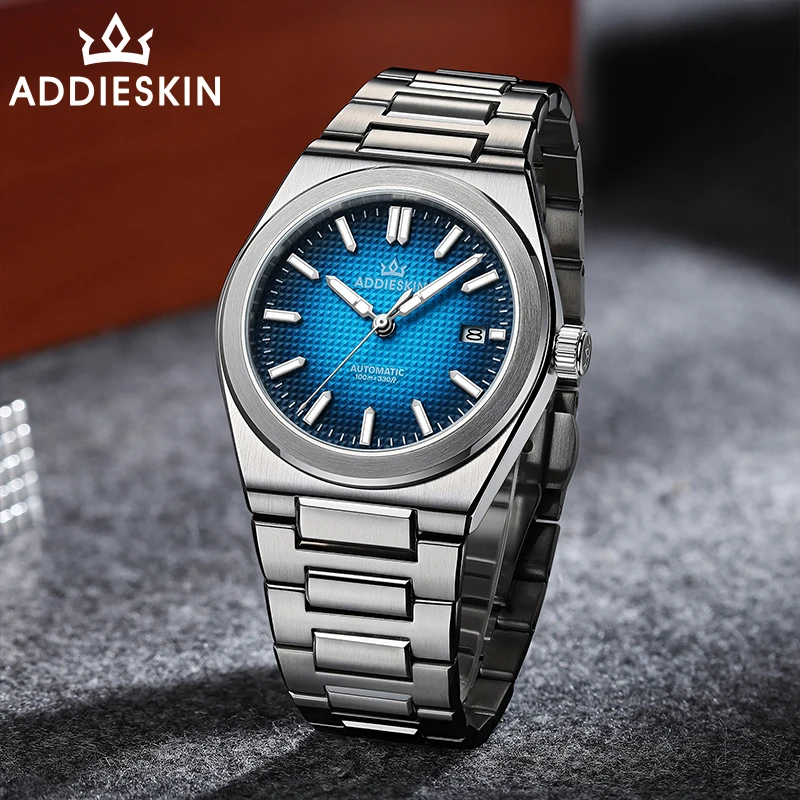 

AddiesKin Men Mechanical Automatic Watch 9015 Movement Sapphire Glass Waterproof Watches Ultra Thin BGW9 Luminous Luxury Watch