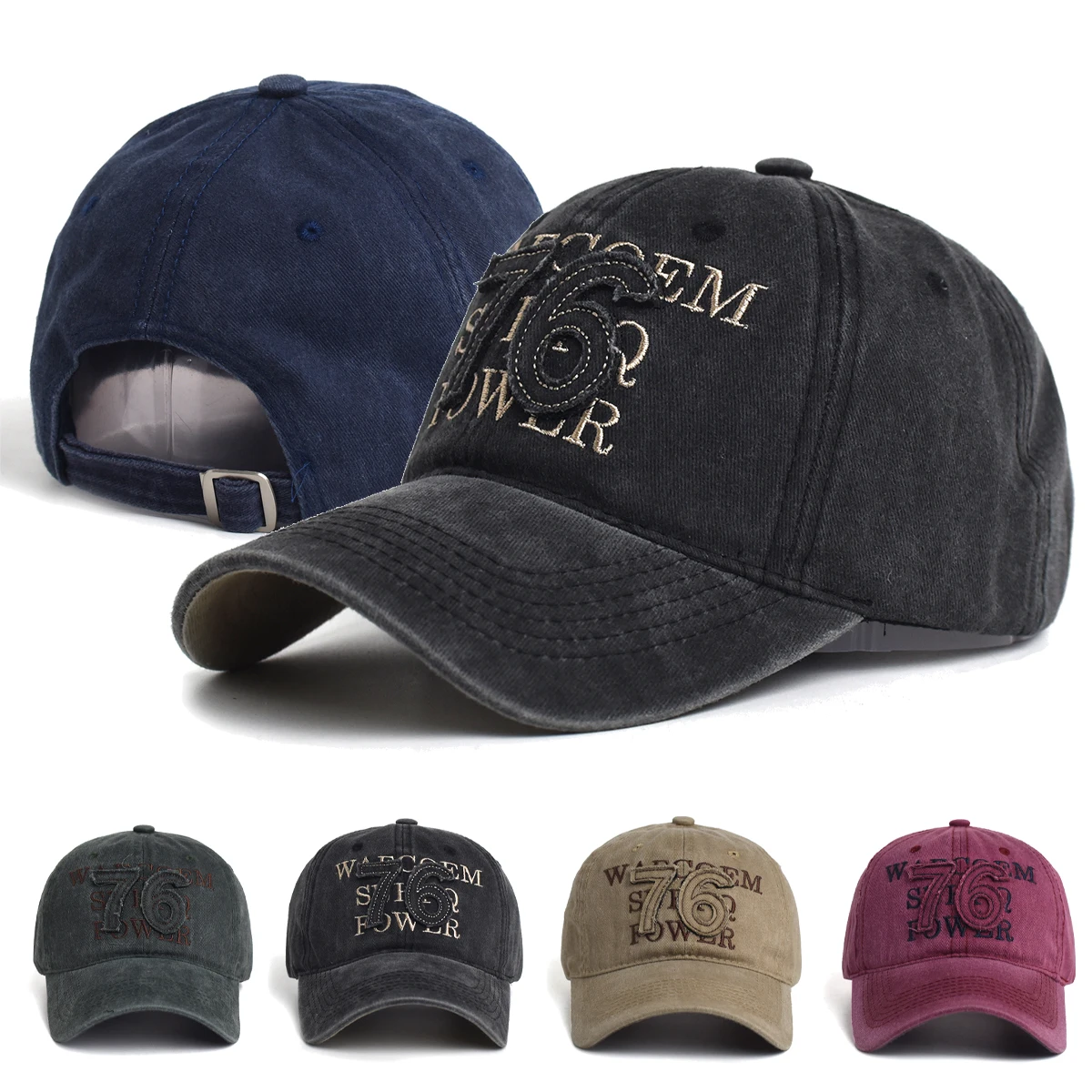 

76 Baseball Cap Fashion Dad Hat Adjustable Cotton Cap Men Women Casual Golf Hat Summer Beach Outdoor Sports