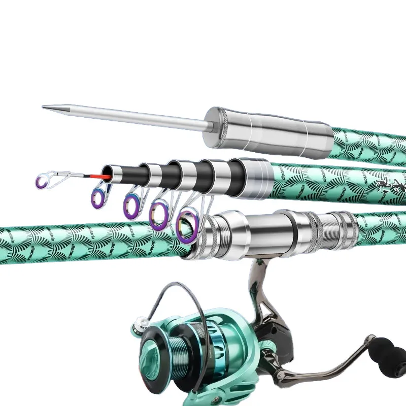 Carbon Ultrahard Sea Rod For Fishing Large Fish 2.1-3.6M Spinning Fishing Rod Long-range Casting Salt/Fresh Water Dual Purpose