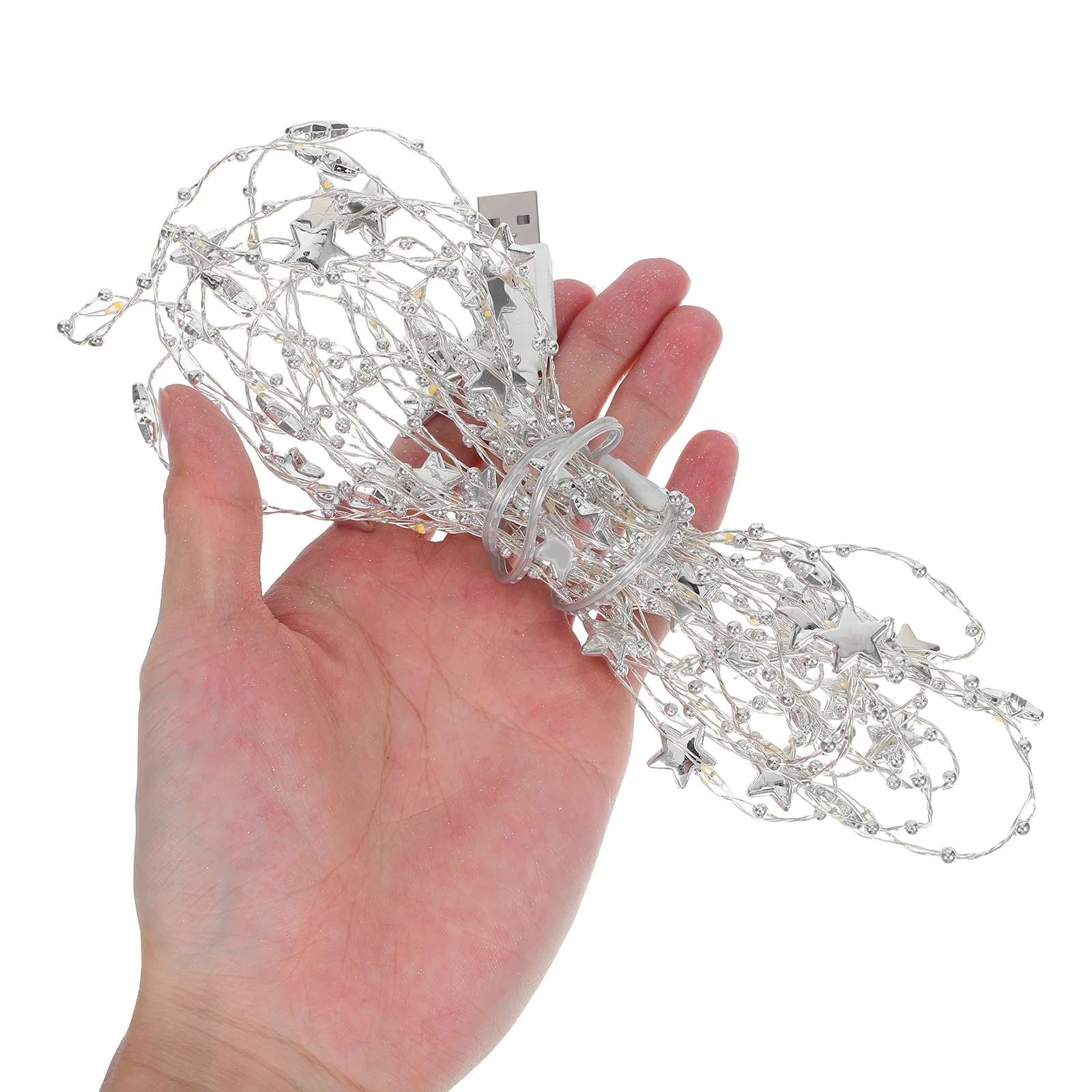 Теплый белый медный провод, звездные гирлянды, пятиконечные декоративные гирлянды для спальни, вечеринки, свадьбы, праздника, гирлянды, декор комнаты со звездами