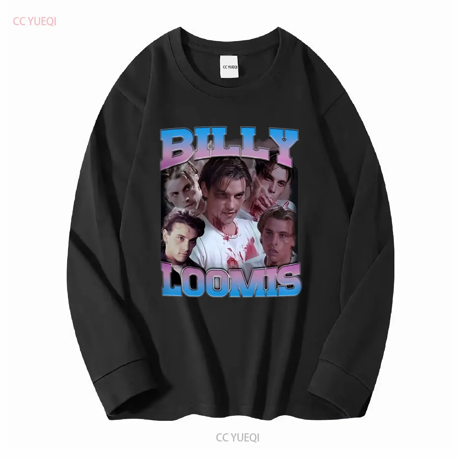 Retro Billy Loomis T Shirt Let's Watch Scary Movie Horror for Her long or short sleeves vintage Washed Casual Versatile homme