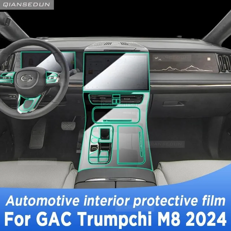 

For GAC Motor ALL NEW Trumpchi M8 2024 Gearbox Panel Navigation Automotive Interior TPU Protective Film Anti-Scratch Sticker