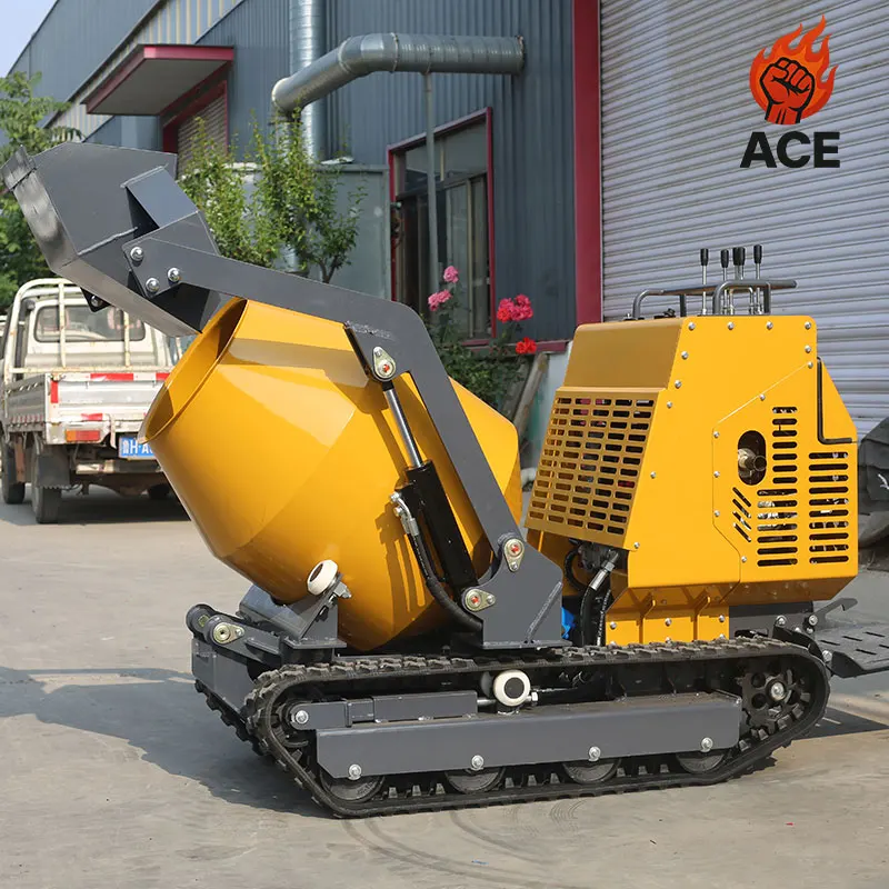 

China Factory Price 750kg self loading Concrete Mixer customized mini dumper crawler small Concrete Mixer
