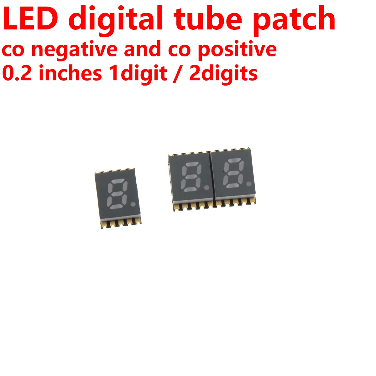 LED digital tube patch 0.2 inch 1/2 position GS2011AB/CB-G co negative and co positive one and two positions