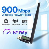 900Mbps WiFi 6 USB Adapter Bluetooth 5.4 AX900 USB Dongle Wireless Network Card Dual Band 2.4G 5G Ethernet Receiver Free Driver