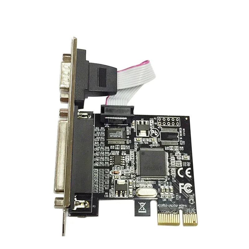 PCI Express 1X to single Serial single Parallel Port Expansion Card I/O PCIe riser card TXB069