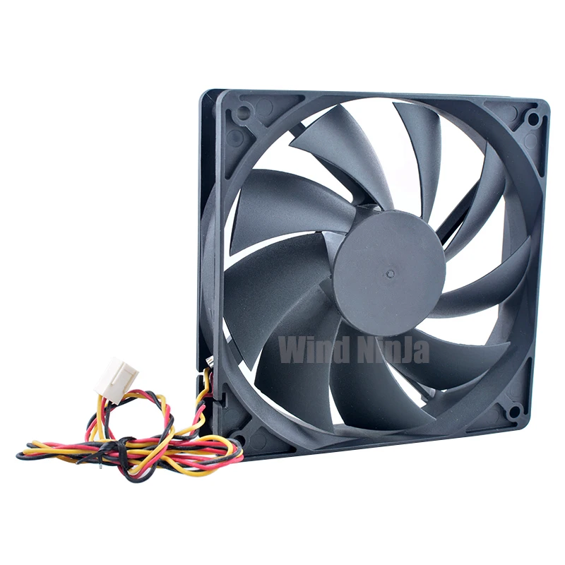 Quiet Cooling Fan 12cm X 120mm X 25mm DC12V 0.16A 1.92W 900rpm for Chassis CPU Power Supply - DF1202512RFLN