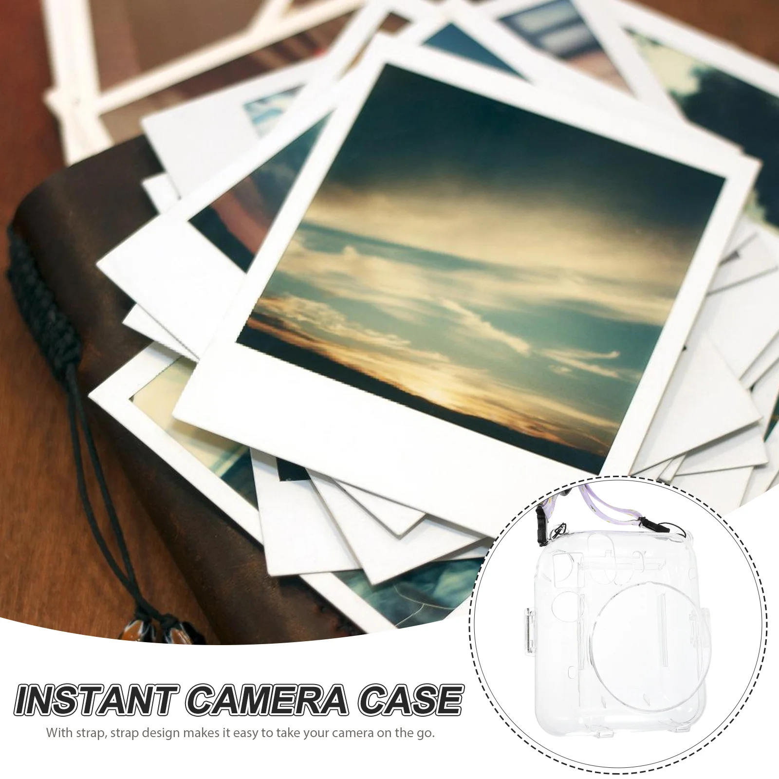 

Scratch-proof Shell Camera Carrier Case Instant Protective Bag Small Mini Shoulder PC Cover Stylish