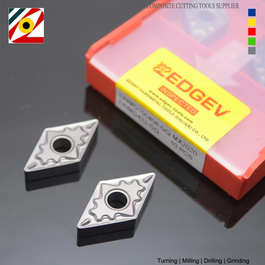 EDGEV Cermet แทรก DNMG150404 DNMG150408 CNC เครื่องกลึงโลหะภายนอกเครื่องมือตัดเหล็กเครื่องมือ HQ TN60
