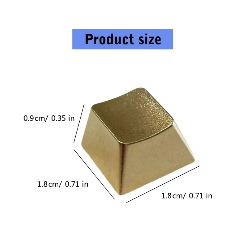 1PC Metal Keycap Gold Zinc Alloy for Mechanical Keyboard Customization 25UB