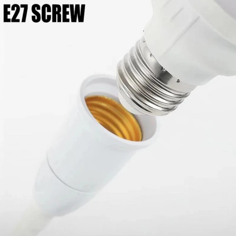 E27 Lamp Base Conversion Led Light EU US Plug Flexible Bend Bulb Adapter Plug Switch Wall Flexible Holder Lamp