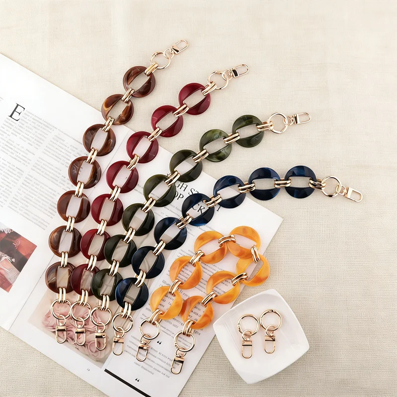 40/60/120cm Acrylic Handbag Chains DIY Shoulder Bag Strap Purse Hanging Handles Chains Bag Parts Accessories