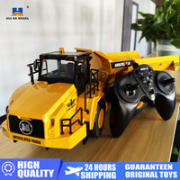 1:16 HUINA RC Remote Control Truck Dumper Excavator Caterpillar 1553 Radio Controlled Car Electric Vehicle Tractor Toys For Boys
