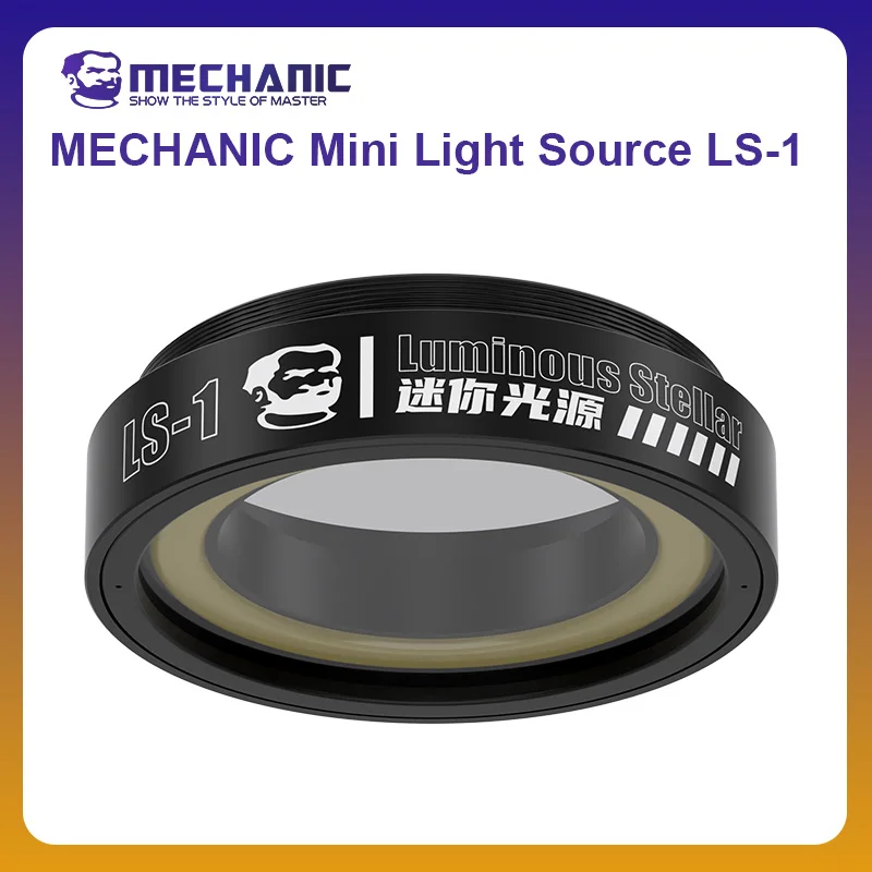 MECHANIC OFFICIAL Mini Light Source LS-1 Microscope 5VDC 7500±500K 610LM Microscope LED Illuminator for Mobile Phone Repair