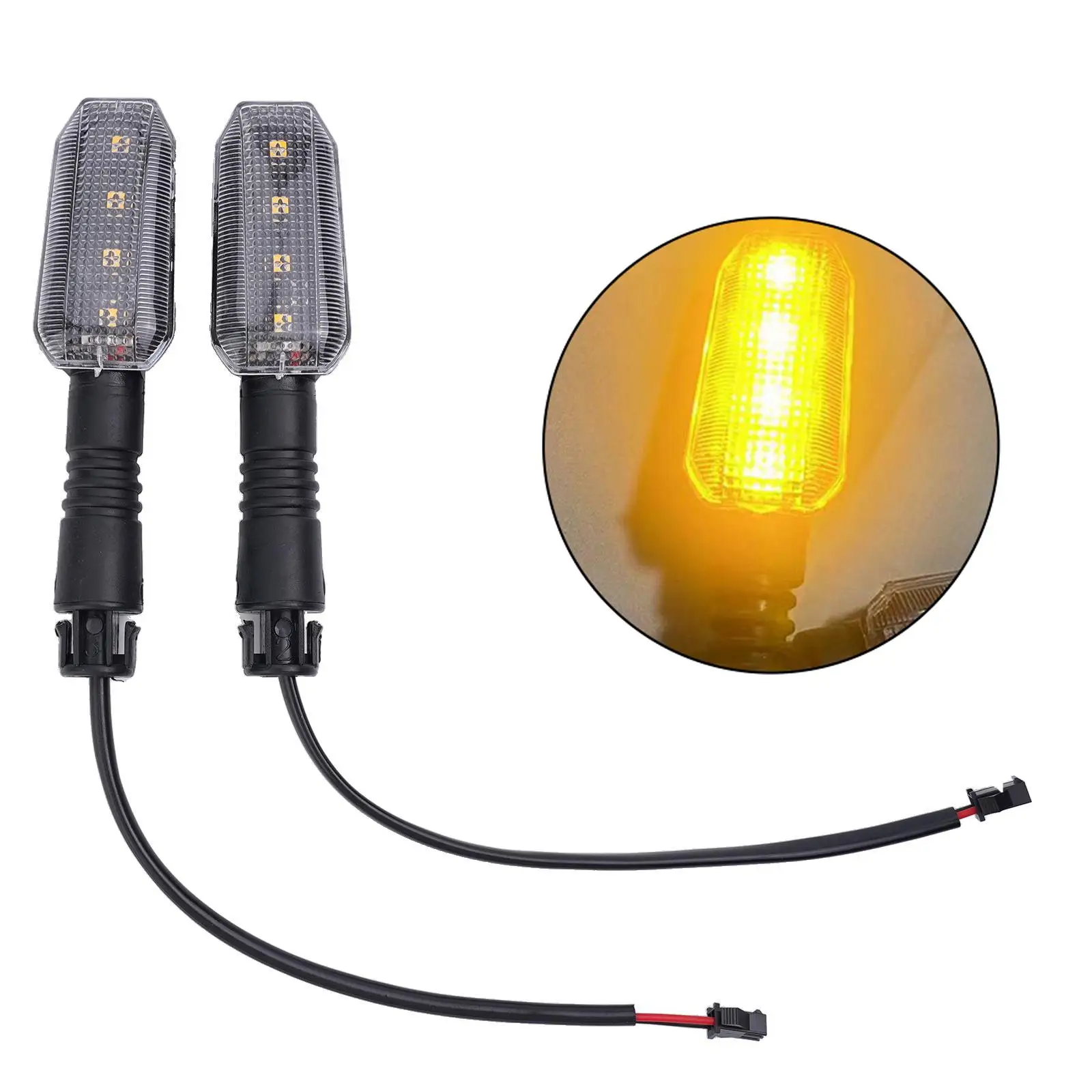 1pair Ebike Lgiht Taillight 36V-72V Electric Bicycle Tail Light Turn Signal Lamp Rear Rack Lamp Tail Light LED Two-color Light