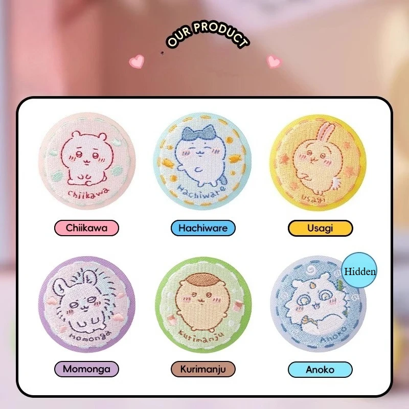 Chiikawa Embroidery Brooches Blind Bag - Cute Anime Collectible Pins, Random Styles, Perfect for Backpacks, Gifts