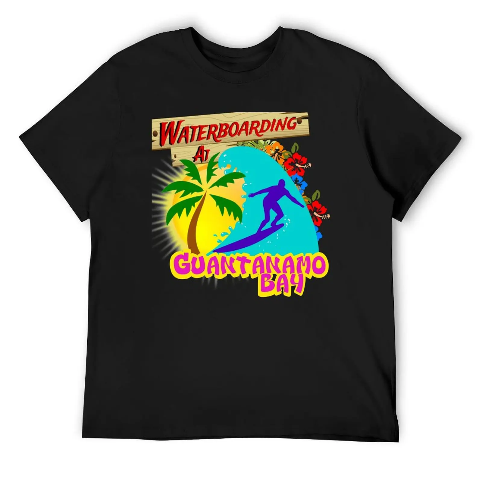 Waterboarding at Guantanamo Bay T-Shirt shirts graphic sweat tops plain black t shirts men