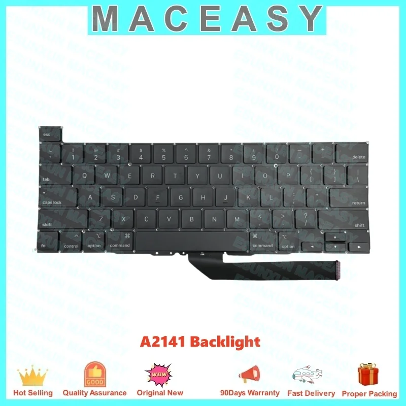 A2141 Loptop replacement keyboard Backlight use for macbook Pro 16inch inside keyboard US UK 2019-2020Year