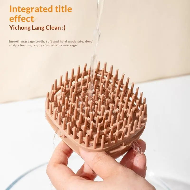 [H] 1Pcs Shampoo Brush Bath Massage Scalp Comb Clean The Scalp Household Dandruff Bath Brush Salon Hairdressing Tool