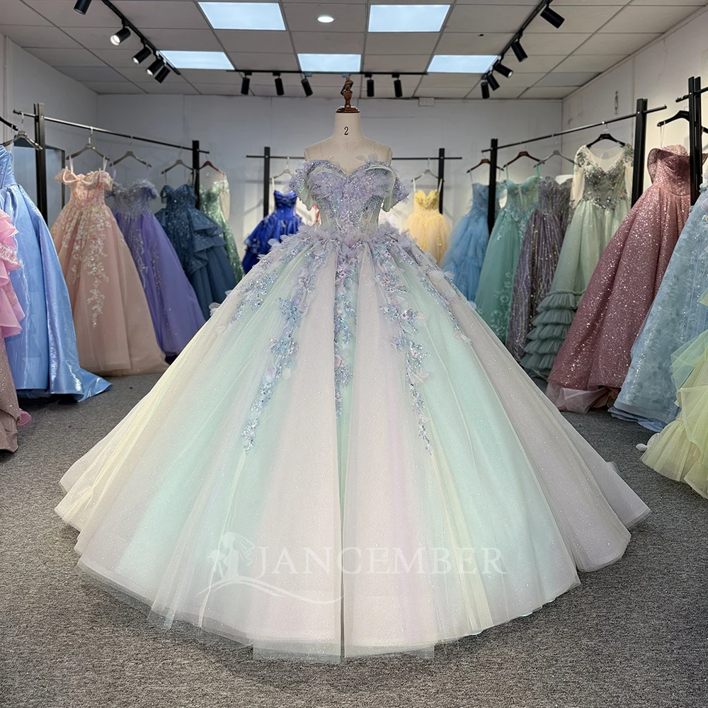 

Блестящие платья принцессы Quinceanera с аппликацией, блестящее бальное платье в форме сердца 15, платье для дня рождения по индивидуальному заказу, quinceañeras